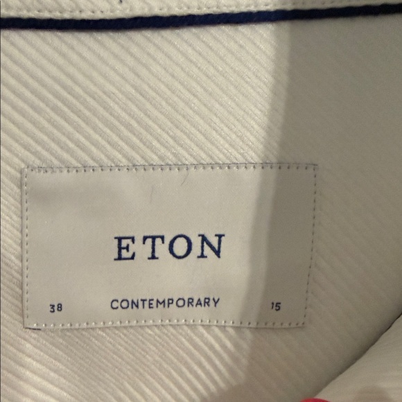 Eton White Dress Shirt | Men’s Luxury Button Down | Minor Spot - Picture 9 of 11